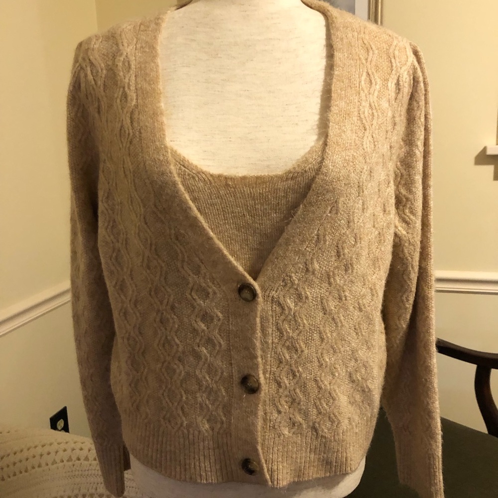 Sweater Set in Cream by It' Our Time